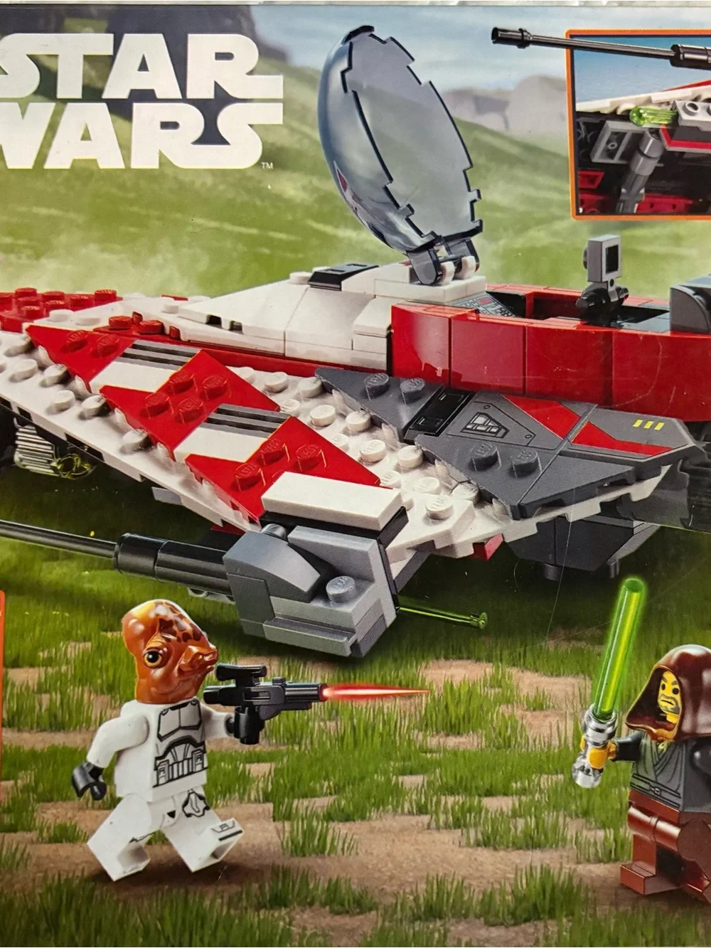 Star Wars Red White and Gray Spacecraft Building Set with Minifigures